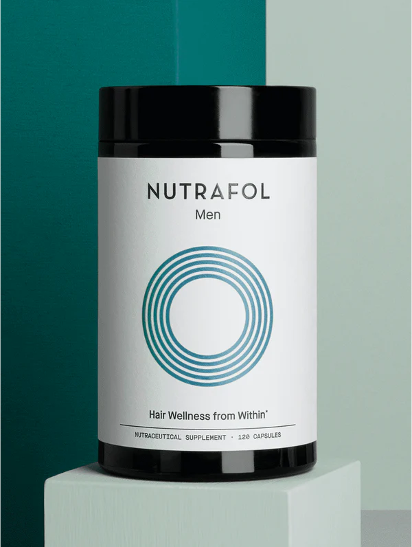 Nutrafol Men – Hair Growth Supplement for Thicker, Fuller Hair (1-Month Supply, 120 Capsules)