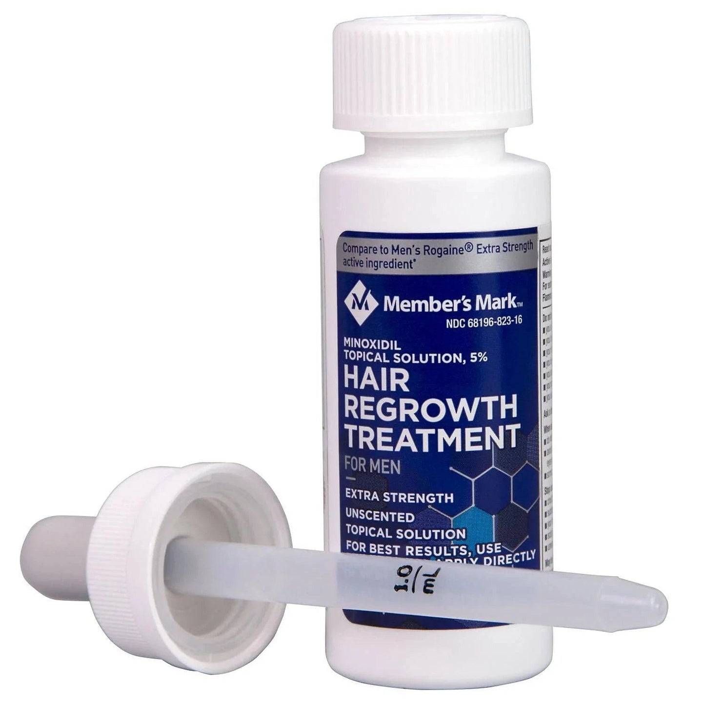 Member's Mark Hair Regrowth Treatment Extra Strength for Men, 5% Minoxidil Topical Solution, 2 fl. oz 6 pack (6 Month Supply)