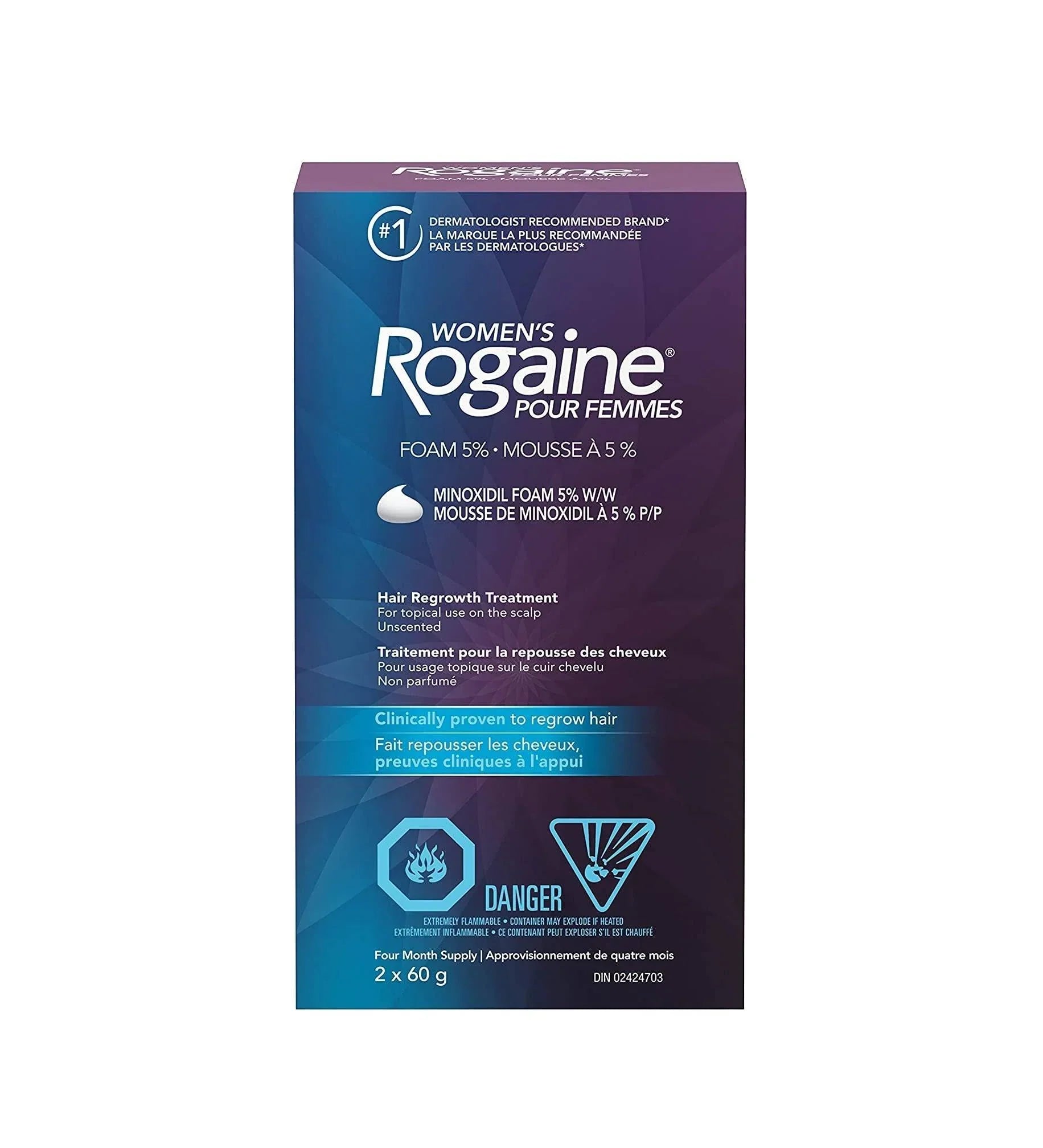 Rogained Rogaine Women's Rogaine 5% Minoxidil Foam (4-month supply) – British ...